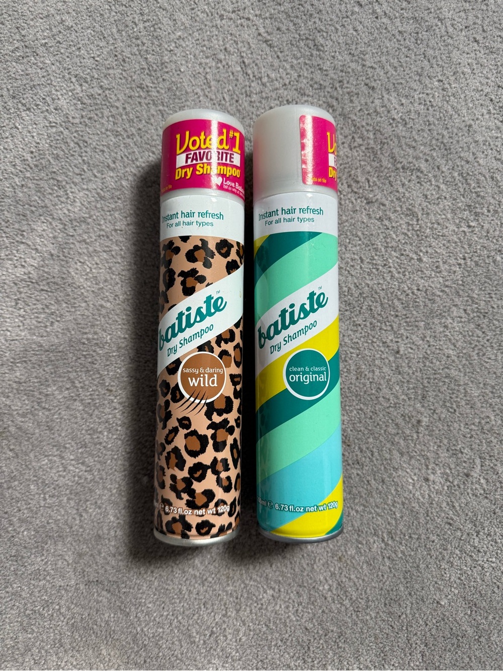 Batiste Dry Shampoo - Wild (Leopard) and Original (Blue/Green) Duo